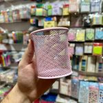 كوب اقلام معدن دائري الوان باستيل