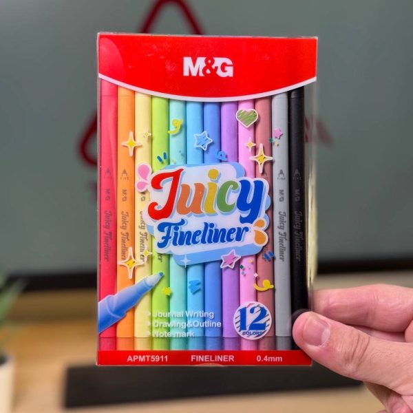 طقم 12 اقلام فاين لاين Juicy fineliner M&G