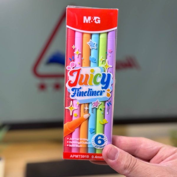 طقم 6 اقلام فاين لاين Juicy fineliner M&G